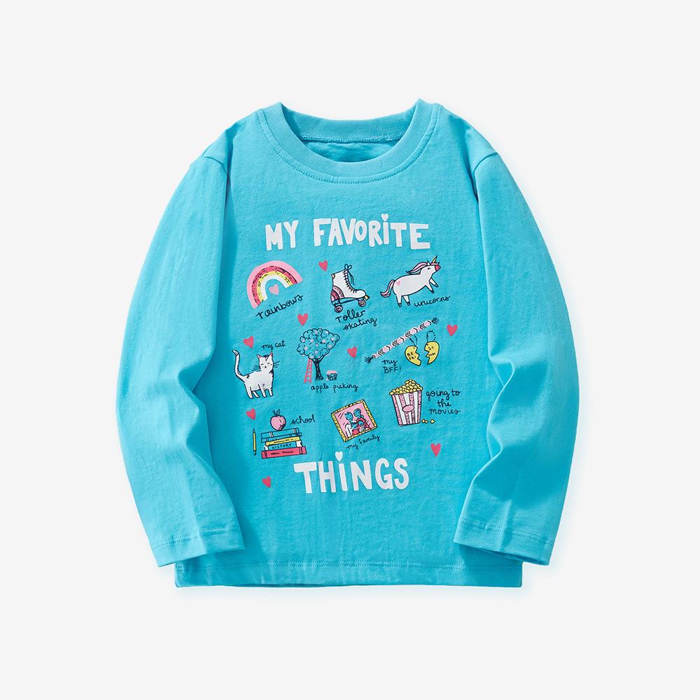 Unicorn Print Embroidered Kids' Long-Sleeve T-Shirt Set: 3-Piece Autumn/Winter 2025 Collection