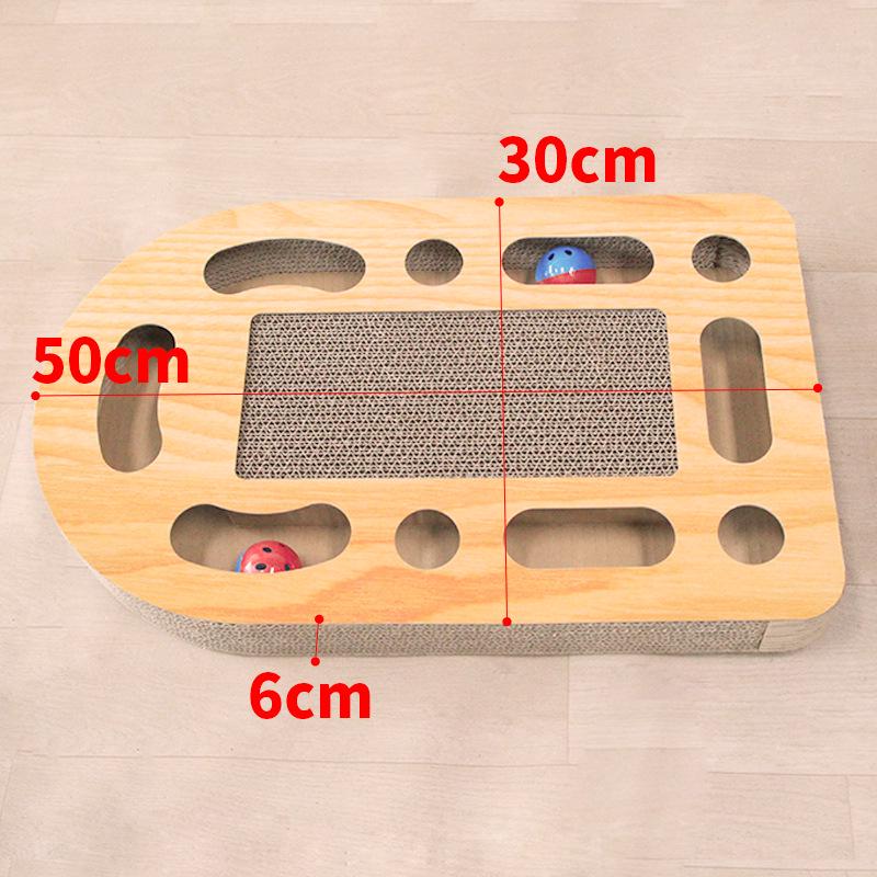 

Многофункциональная игрушка для кошек: Большая точилка для когтей, колокольчик в форме шара, доска для царапания и поворотный стол