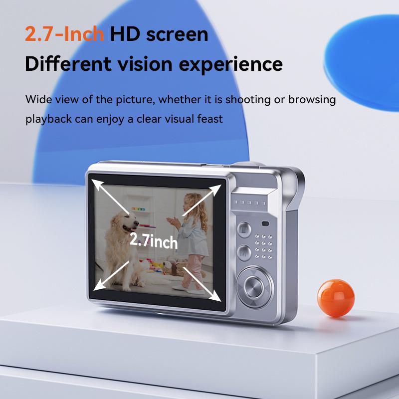 Retro HD CCD Digital Camera for Students - Entry-Level Vlog Camcorder