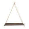 Atmospheric wooden swing hanging rope wall-mounted floating shelf plant flower pot indoor and outdoor decoration simple design