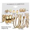 Women's Tassel and Pearl Crystal Stud Earring Set