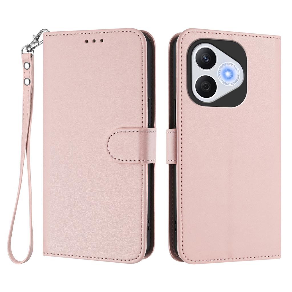 For Honor 400 Lite Leather Case Wallet Stand Phone Cover with Wrist Strap