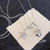 Silver Love Star Pendant Necklace Women's Ins Niche Sweater Chain Pull-up Long Accessories