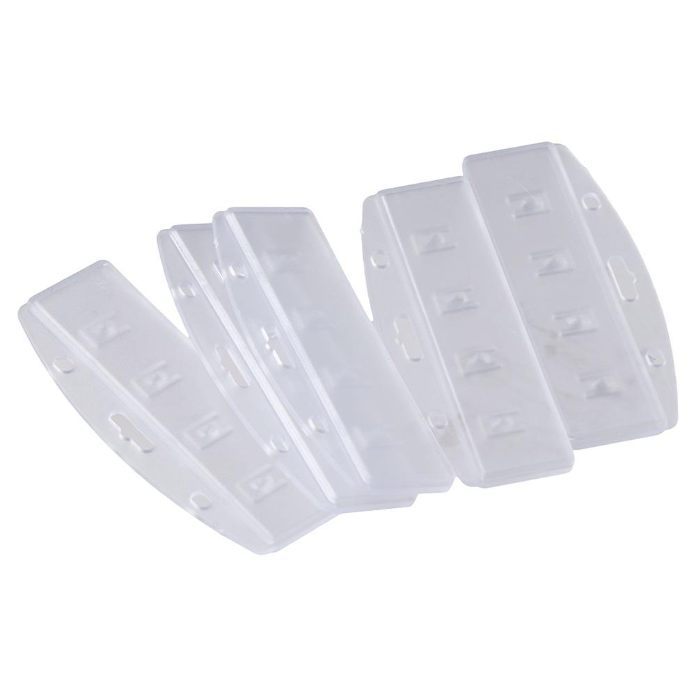 

Clear Half Card Plastic Badge Holder Business Badge ID Holder Office
