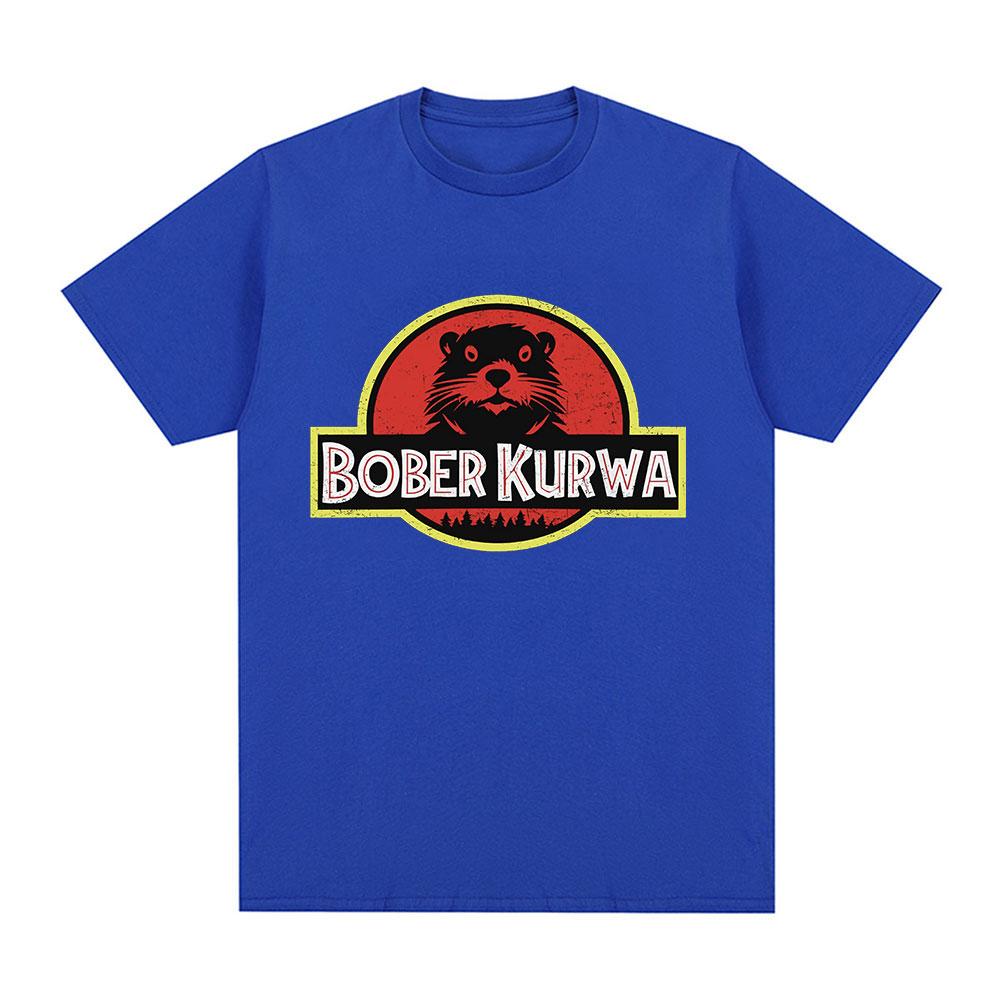 Bober Kurwa Bobr Funny Meme Graphic T-shirt Men's Women Fashion Hip Hop Short Sleeve Loose T-shirts 100% Cotton Cozy T Shirts