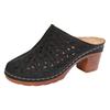 Fashionable And Versatile Women'S Slippers Thick Mid Heel Soft Sole 206 Collective Womens Sandals Women Leather Sandals Size 6