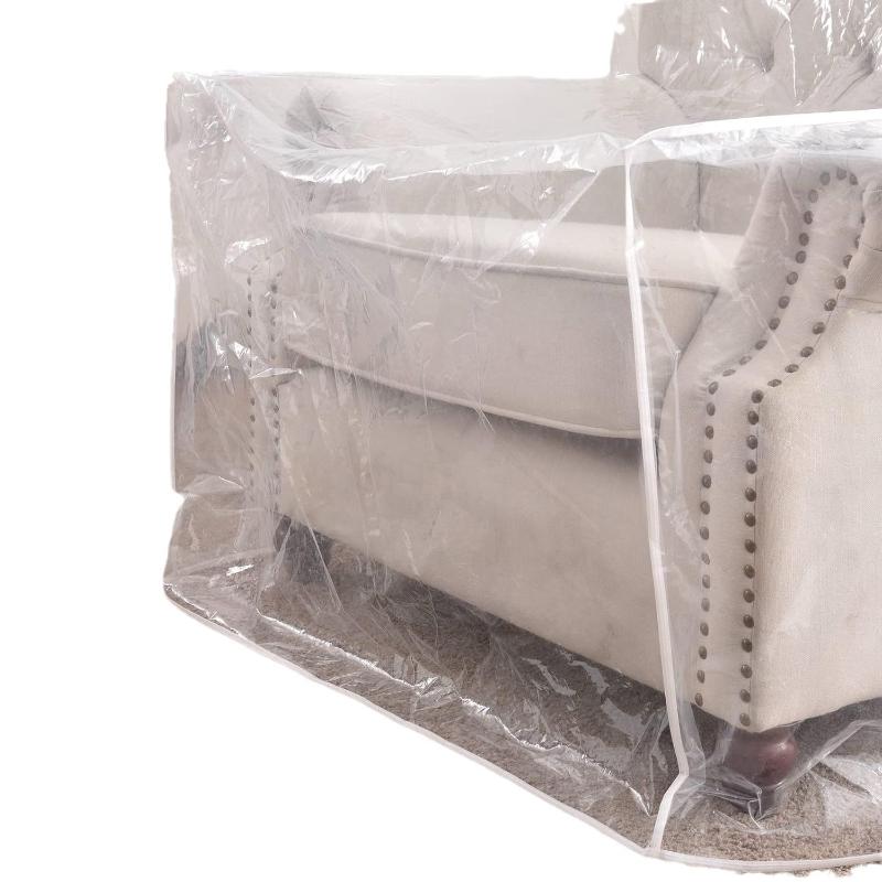 Clear Plastic Waterproof Sofa Cover 1Pcs Dustproof Armchair Couch Protector for Living Room Pets Home Long Term Storage