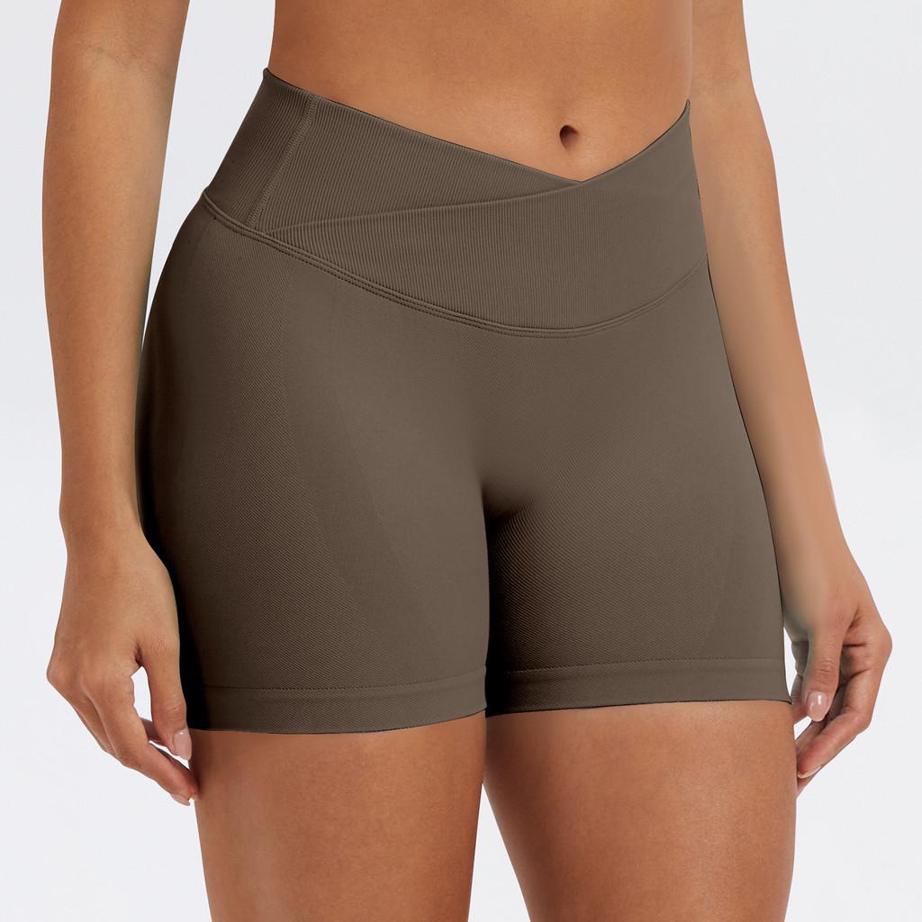 Womens Yoga Shorts With Nylon Fabric For Running And Fitness Activities