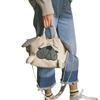 Cute And Funny Dog Shoulder Bag In Japanese Style Made Of Velvet Small Size