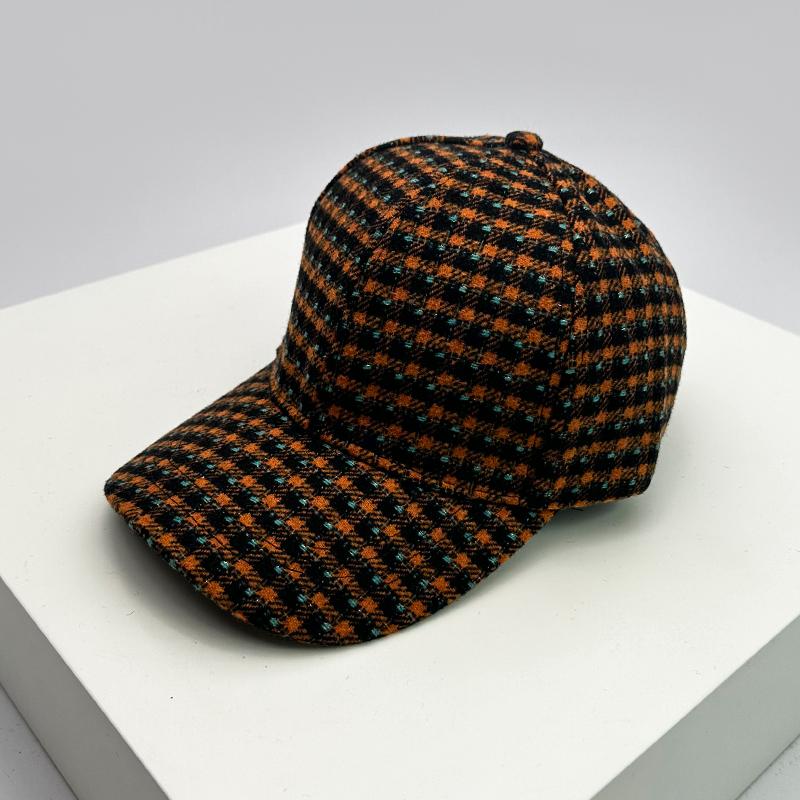 Baseball Cloth Woolen Color Contrast Use Multi Women Men Her Him For Fresh Winter Autumn Fall Caps Cotton Fashion Casual British Style Check Warm