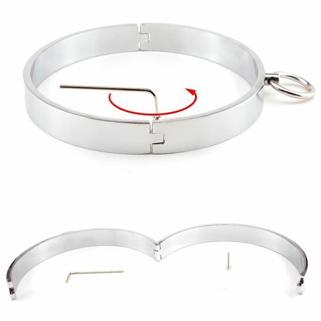 BDSM-Spielzeug Edelstahlhalsband Sklave Metallhalsband Sexsklavin Rollenspiel Halskette für Frauen Fetisch Fessel BDSM Bondage