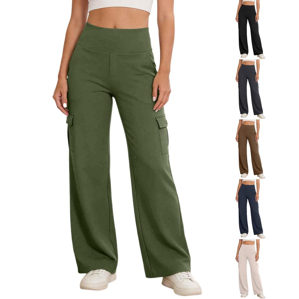 Women's Yoga Work Pants With Pockets: High-Waisted Stretch Casual Business, Work, And Travel Pants