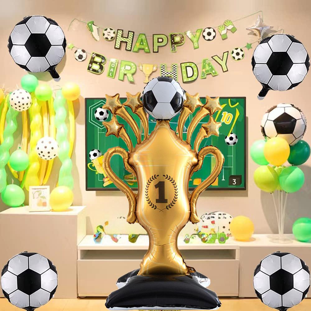 1Pc 59inch Standing Football Trophy Aluminum Film Balloon,Suitable for Sports,World Cup,Football World Cup Party