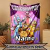 Custom Name Personalized Five Nights at Freddy's Print Blanket, Home Decor, Bedroom, Sofa, Camping, Couch, Gifts for Birthday Christmas