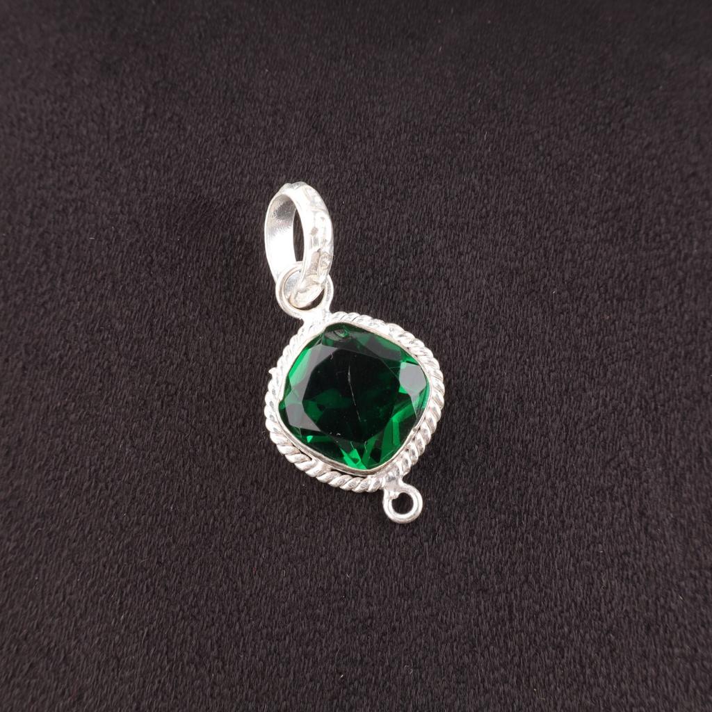 Green Emerald Gemstone Sterling Silver Birthday Gift Anniversary May New Pendant PP-11-1
