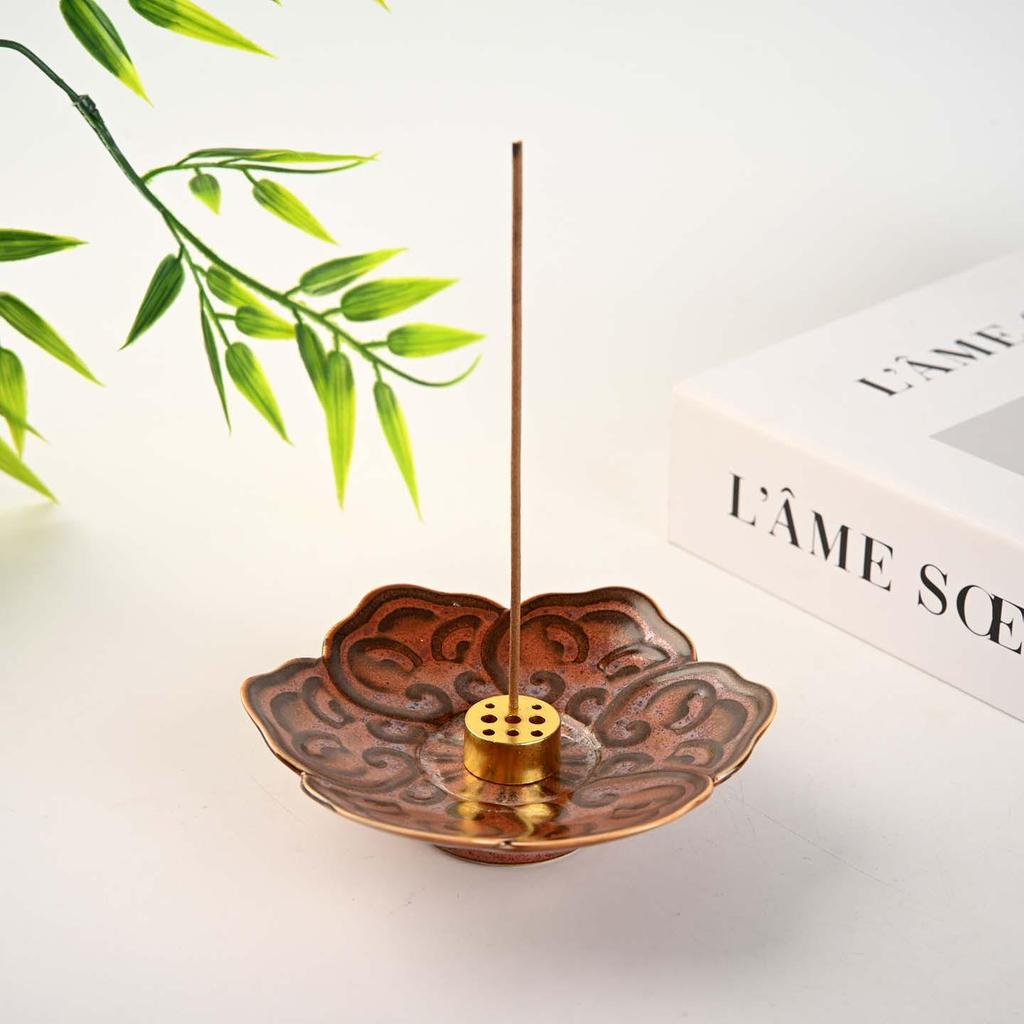 Modern Lotus Ceramic Incense Holder: Multi-Color Zen Tray for Home Aromatherapy and Study Decoration