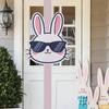Osterhase Türrahmen Dekoration Cartoon Hase & Schleifen für Küchenschränke Schrank & Wandbehang Niedliches Feiertagsheim