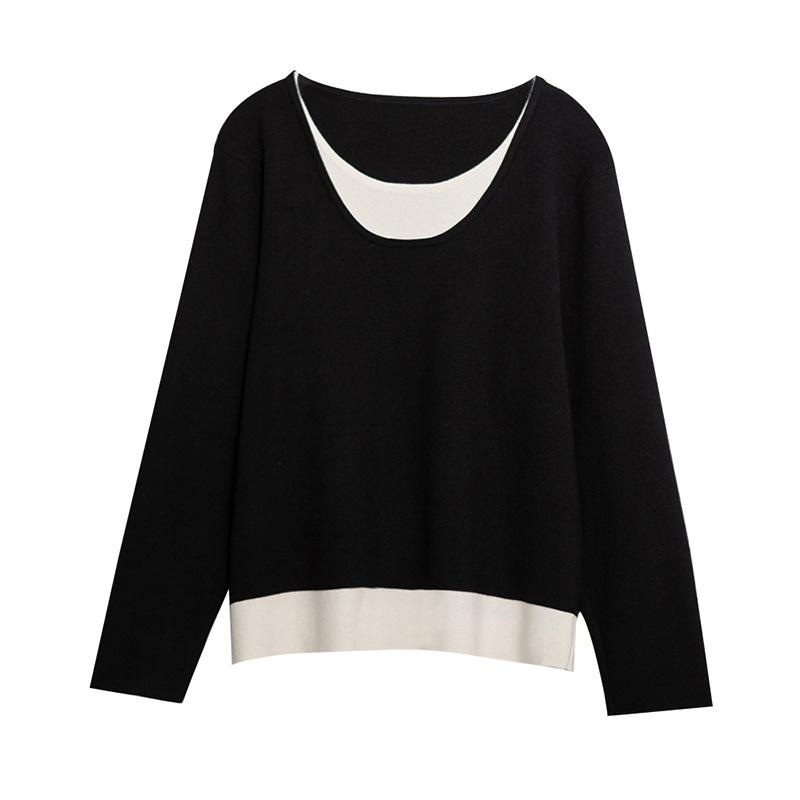 2025 Korean Style Plus Size Knit Sweater: Belly Concealing Autumn Winter Top for Women
