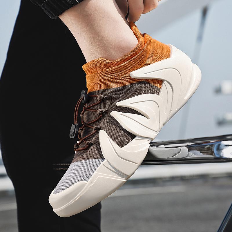 Men’s Sports Shoes Running Sneakers Students Jogging Shoes Lightweight Walking Socks Shoes Over Sized