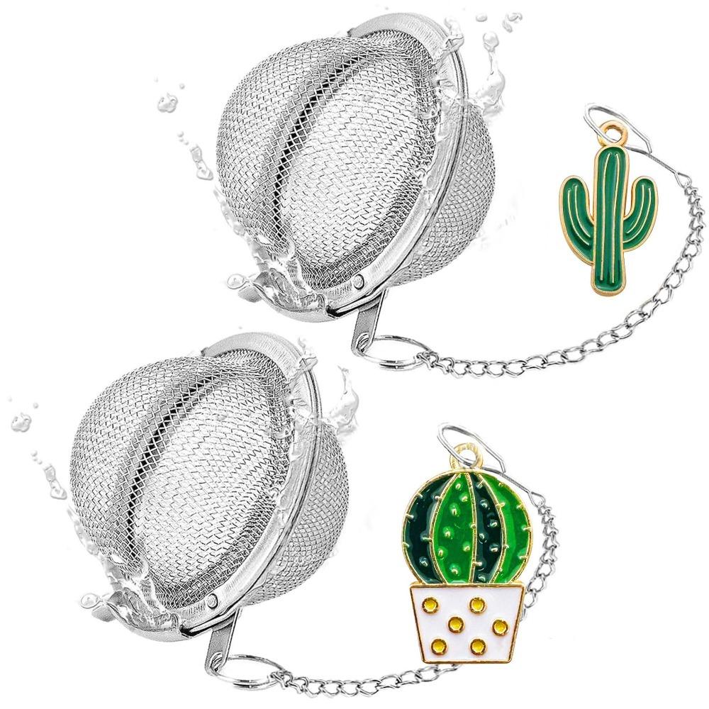 2PCS Fine Mesh Butterfly Bee Chain Tea Infuser Stainless Steel Tea Strainer Tea Filter Ball  Cooking
