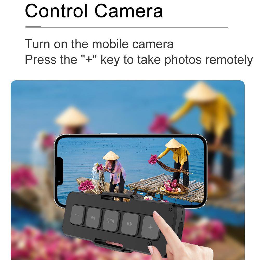 Wireless Bluetooth 5.0 Media Steering Wheel Remote Control Mp3 Music Play For IOS Android Smartphone Bike Motorcycle Kit GPS