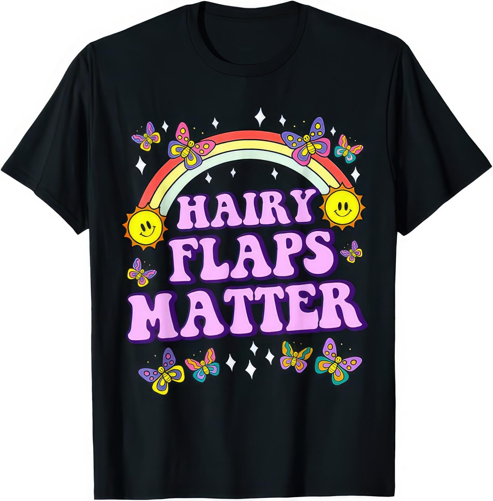 Hairy Flaps Matter Funny Joke Offensive T Shirt M