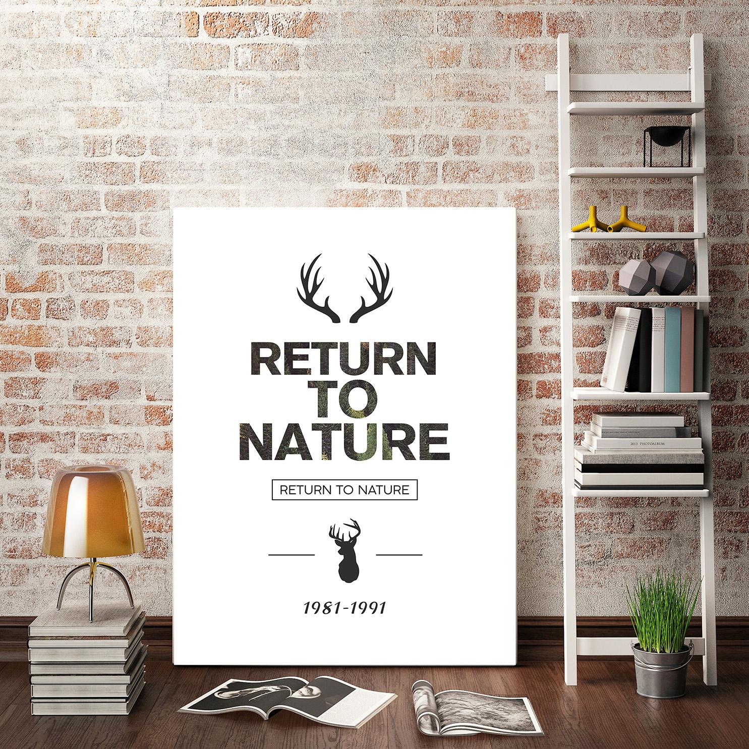 

Nordic Landscape Boat Art Nature Forest Deer Animal Print Canvas Mural Poster and Edition Lake View Home Decor 20x30cm