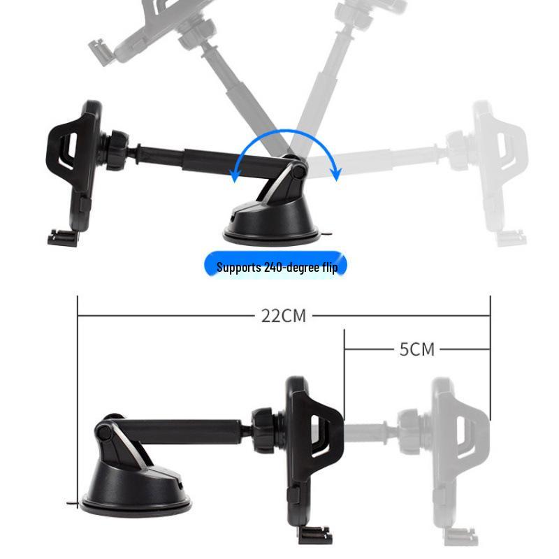 Best-Selling Gravity Sensing Car Phone Holder with Suction Cup and Telescopic Arm