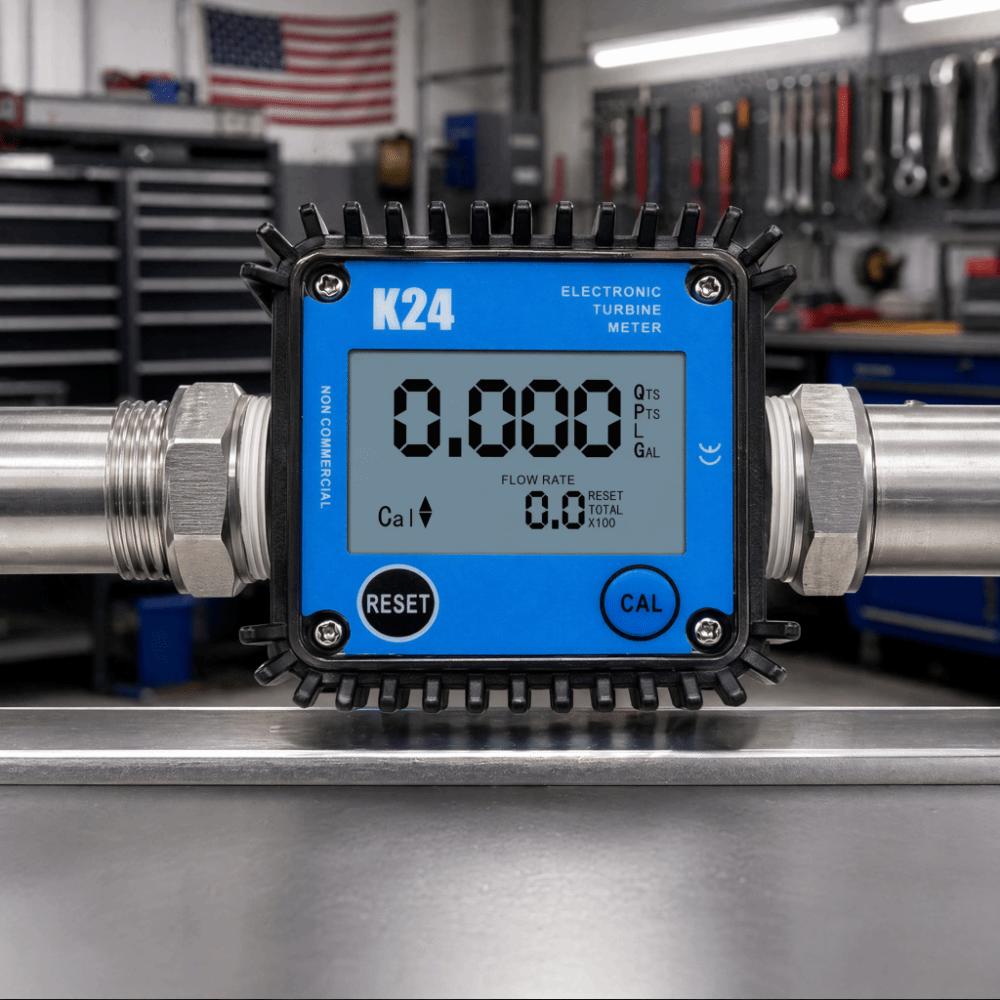 Plastic External Thread K24 Turbine Flow Meter High Precision Flowmeter Urea Measuring