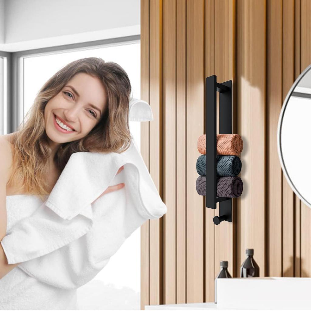Stainless Steel Hand Towel Bar, Bathroom Accessory, Wall-mounted Towel Rack, Towel Holder Bar, Modern Decorative Design, No Drilling Required