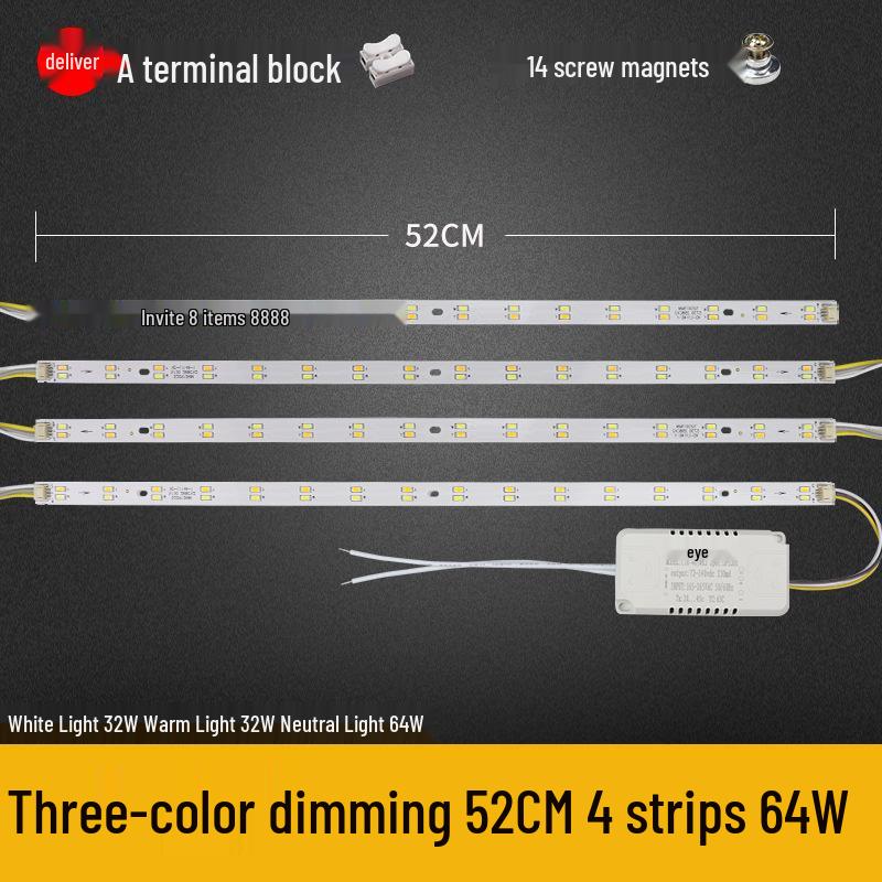 Dimmable LED Ceiling Light Panel: Dual/Triple Color Light Board & Bar