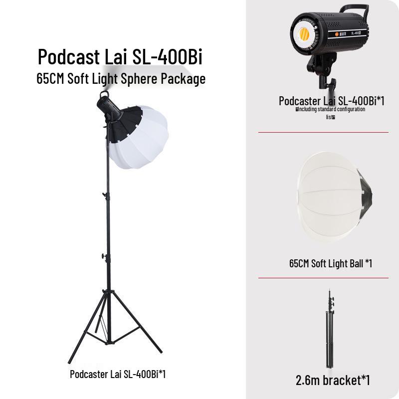 Holofote Yingbang 400W para Transmissão ao Vivo - Luz Suave de Preenchimento para Fotografia e Beleza