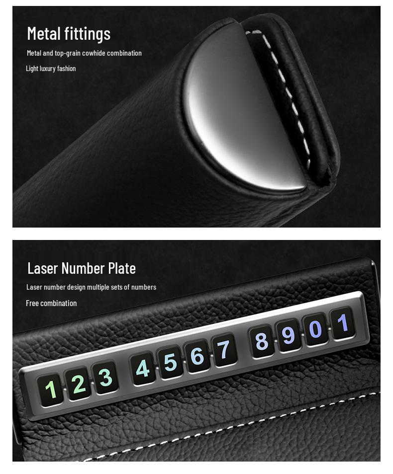 Kreatives temporäres Parkschild - Innenraum-Autoornament und Windschutzscheiben-Telefonnummernanzeige