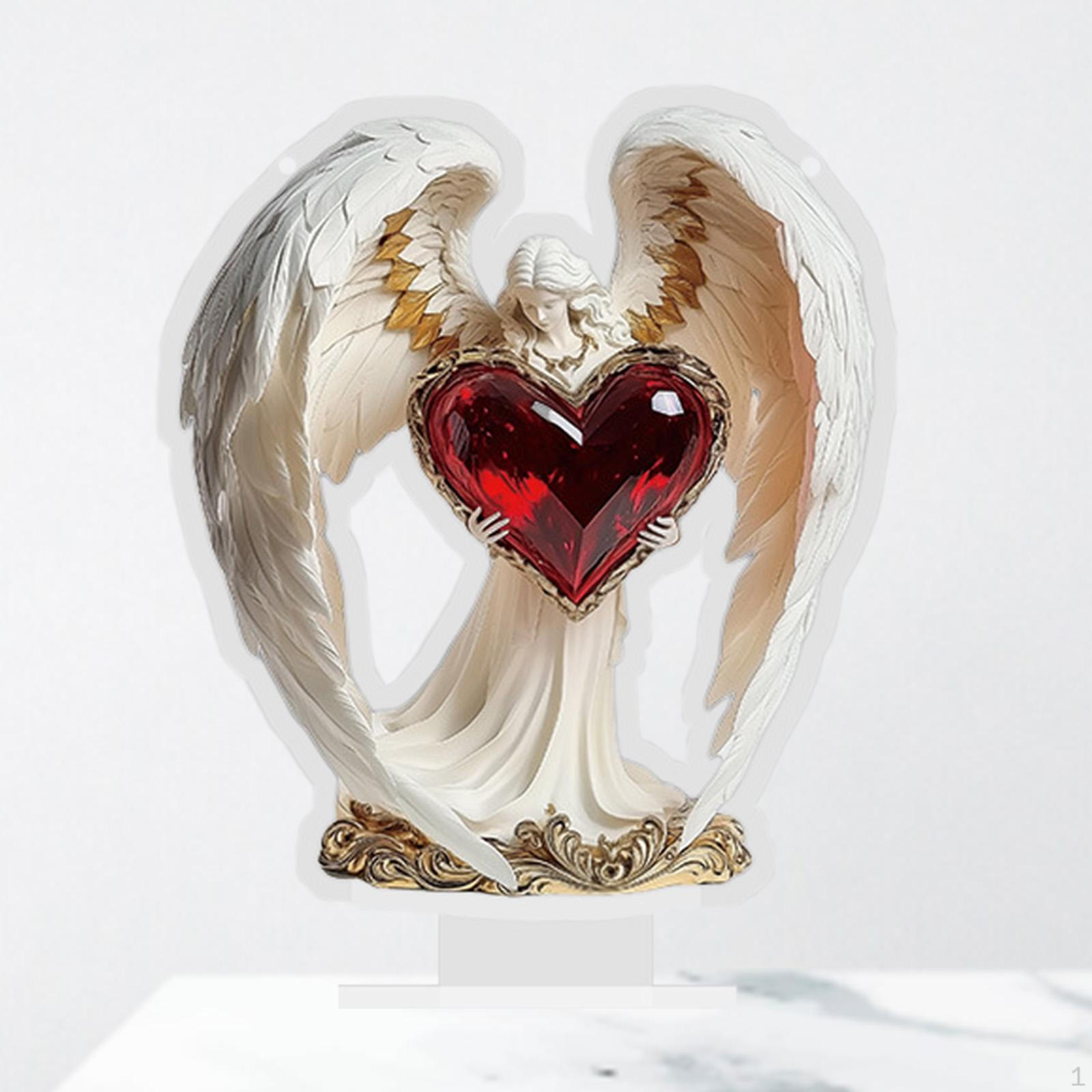 

Акриловая статуэтка ангела Подвесная декоративная плоская табличка Креативное настольное украшение Центральный элемент стола