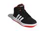 adidas Hoops 2.0 Mid Black Hi-Res Red Kids B75743