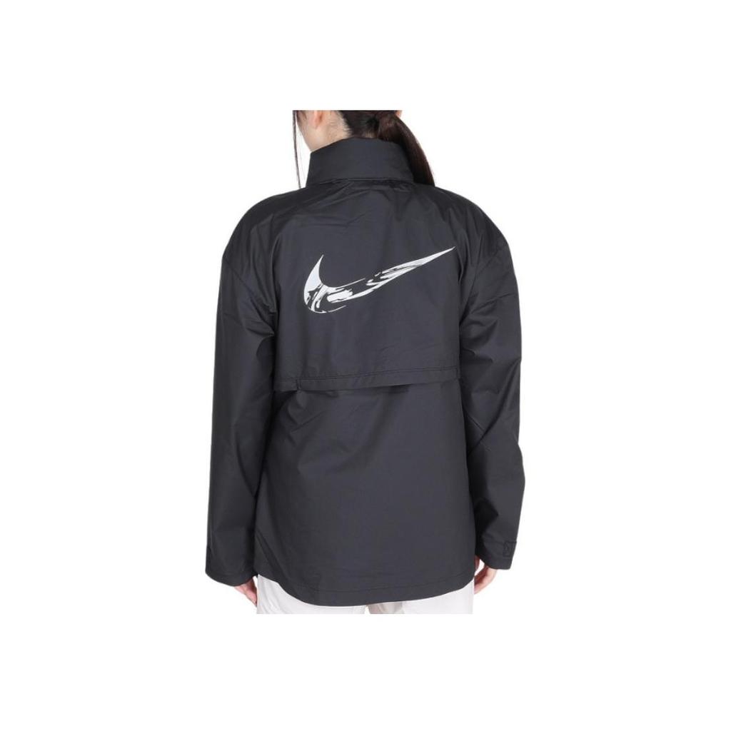 Nike Giacca da Donna con Zip sul Collo e Maniche Lunghe, Logo, Nero FZ4853-010