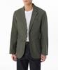 Back Satin Out-Pocket Blazer [Khaki]