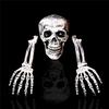 A84E-Realistic Skeleton Stakes Halloween Skull Three-Piece Set Halloween Skull Hand Set