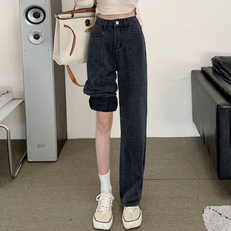 

Women s American-Style High Waist White Work Pants - Summer Petite Wide Leg, Loose Straight Cut, Slimming Design XS