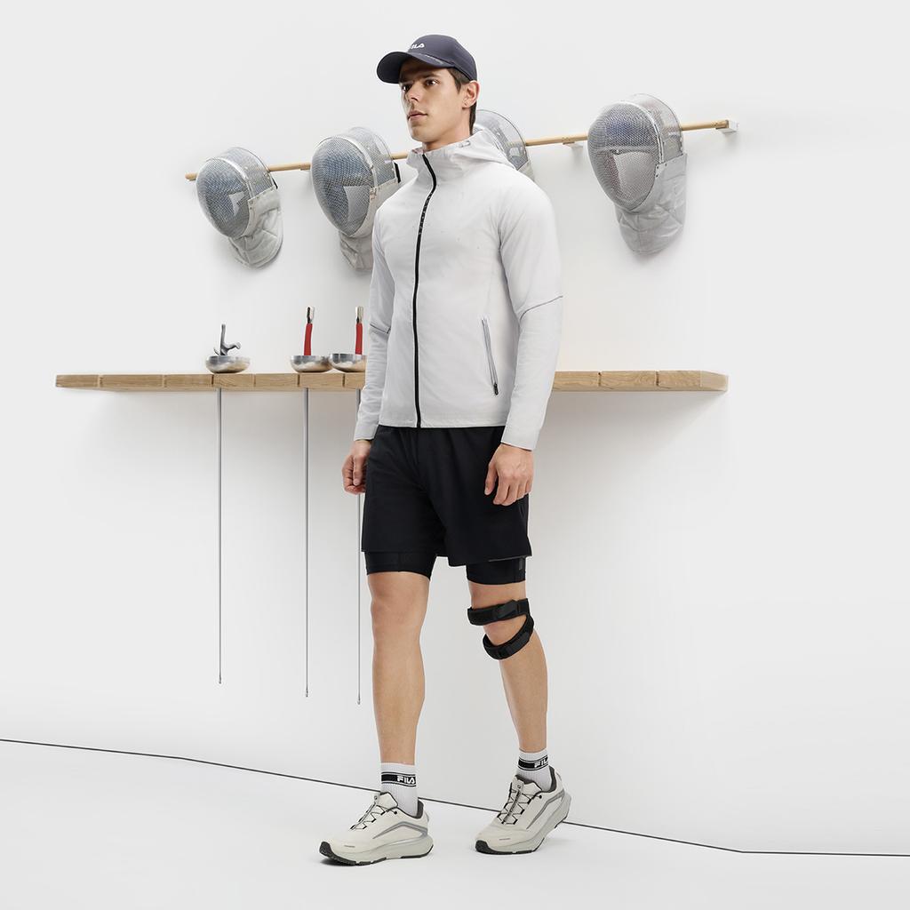 New FILA Jackets Men's Cool Stone White A11M431709FWT