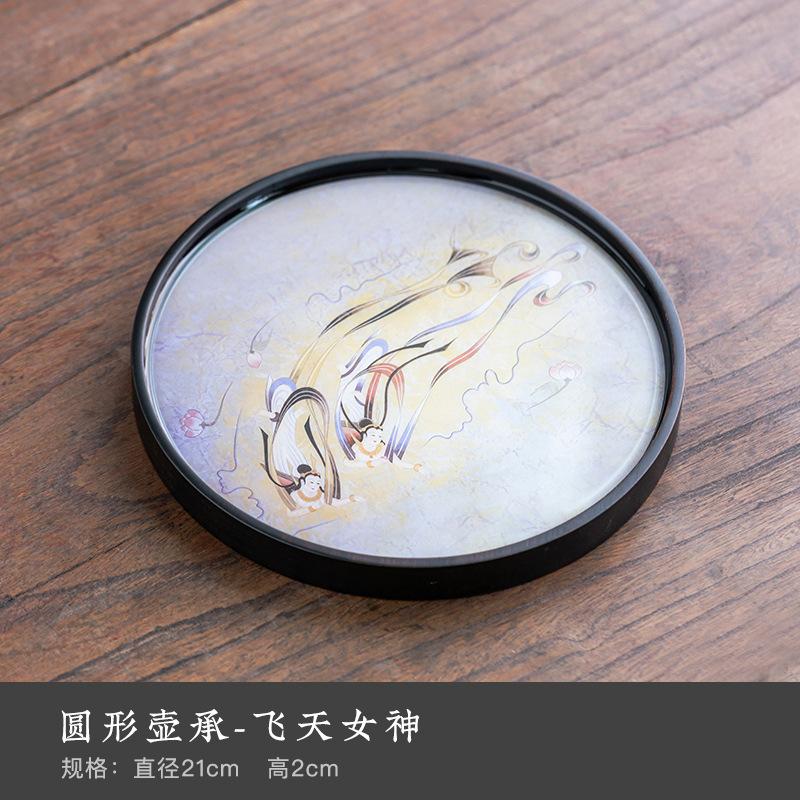 

Новый китайский чайный поднос, креативный бамбуковый столик для сухого заваривания, небольшой чайный поднос, домашний чайный сервиз