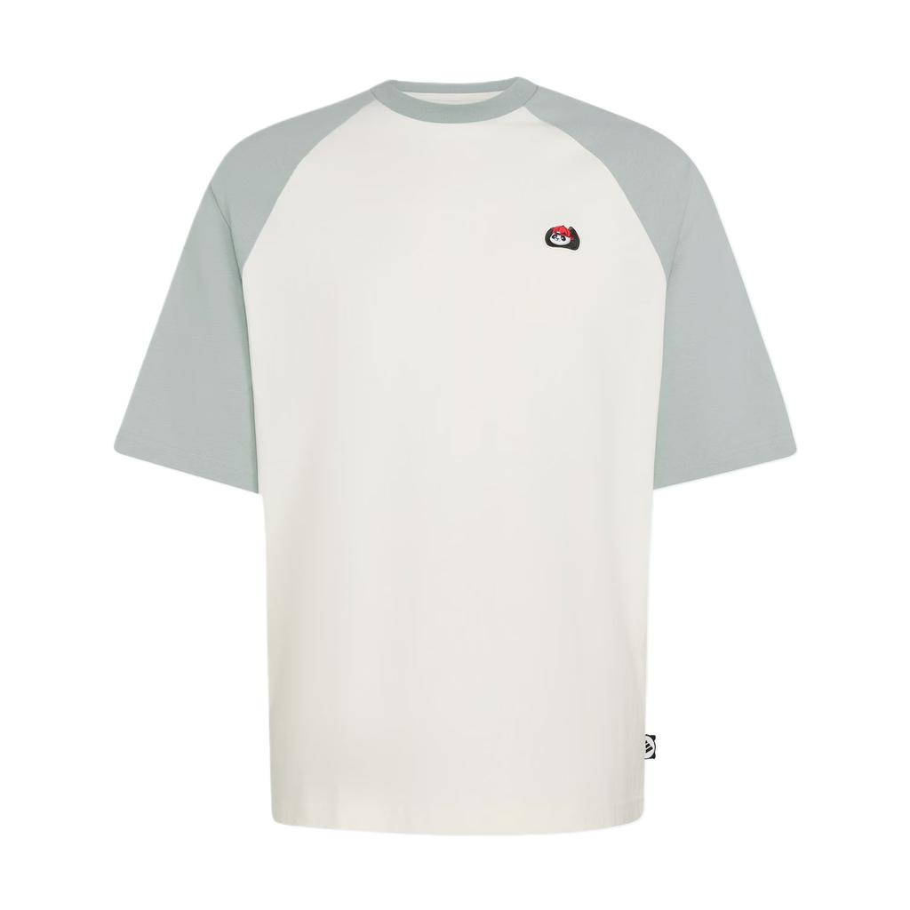 Adidas Panda Chill Patch Color Block Raglan Sleeve Soft T-Shirt Men tops KB4856