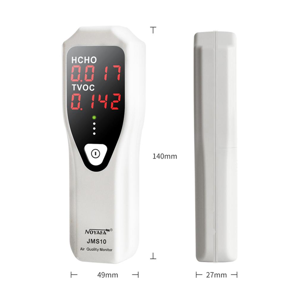 NOYAFA Draagbare Formaldehyde Detector Binnenluchtkwaliteit Monitor HCHO en TVOC Monitor met Hoorbaar Alarm LED Indicator