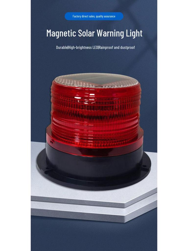 Magnetic LED Solar Strobe Light for Car Roof & Traffic Safety