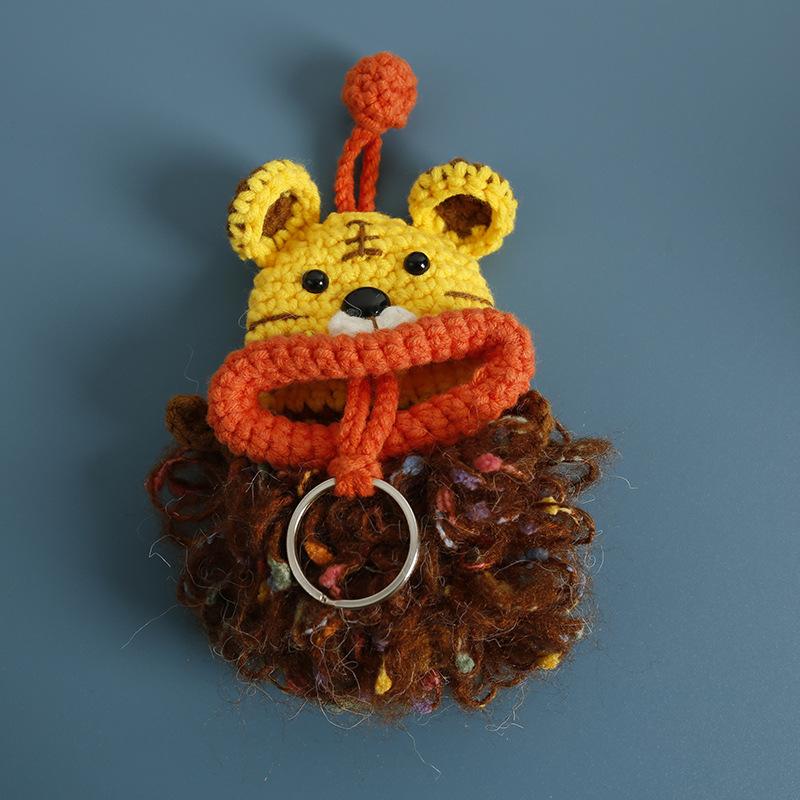 Lustige Häkel-Schlüsselanhänger Stricken Niedliche Wurstmund-Puppe Schlüsselhalter Nützliche Gestrickte Aufbewahrungstasche Schlüsselanhänger Für Autoschlüssel Großhandel