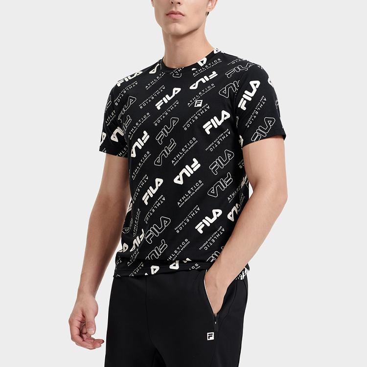Fila T Shirts Men's All Over Print Crew Neck Moderate Straight Fit A11M311103F-ZA