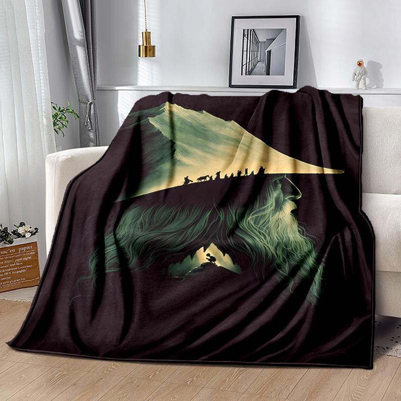 1pc Blanket The Lord of the Rings3 Print Design, Lightweight Blanket for Sofa, Bed- Soft &Warm, Gift for All Seasons like Christmas, Halloween