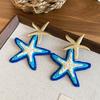 Personality Starfish Ear Pendant Elegant Star Dangle Earrings Unique Starfish Earrings  Summer