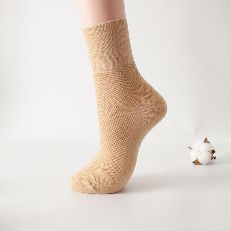 

Женские летние носки из чистого хлопка, сетчатые, дышащие и свободные, длиной до середины икры, послеродовые 44-48(1 pair) телесный