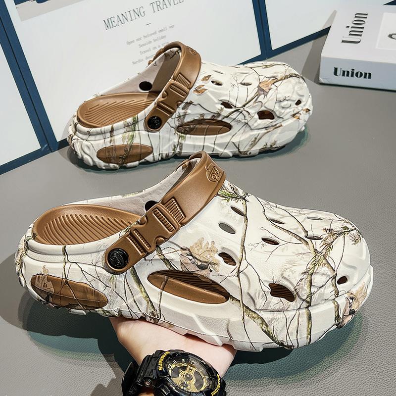 Summer New Men'S Man Trainers House Clog Flip Flops Outdoor Camouflage Sandal Sandals Man Garden Shoes Flat Clog Slipper